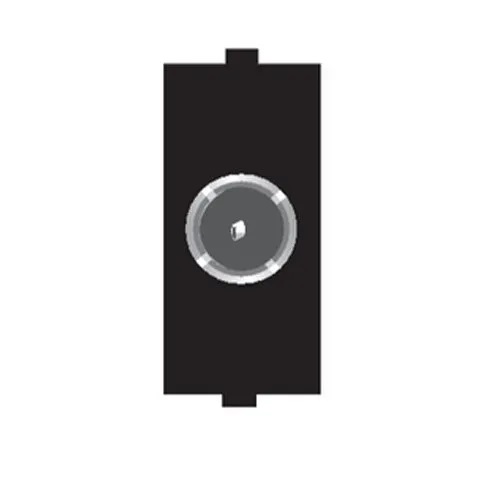 TV Socket Outlet, 1Module , Anchor Europa - Black